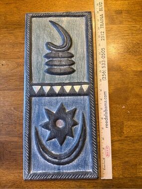 Novica Wood African Symbols Wall Plaque